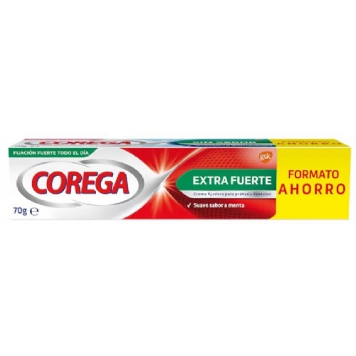 Corega crema extra fuerte - adhesivo protesis dental (75 ml)