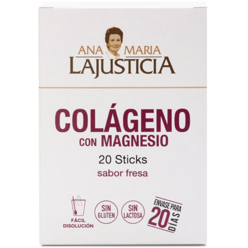 Colageno con magnesio ana maria lajusticia 20 sticks 5 g sabor fresa - ana maria lajusticia
