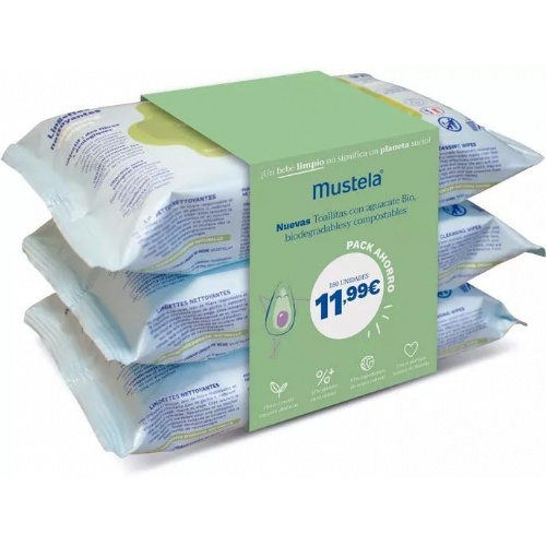 Mustela pack trio toallitas 60 u.