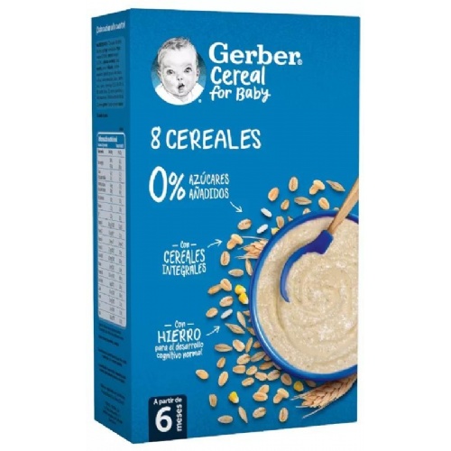 Gerber 8 cereales (1 estuche 500 g)
