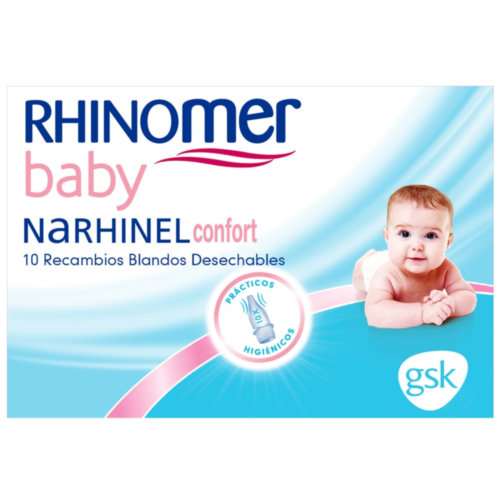Aspirador nasal rhinomer baby 10 recambios blandos desechables