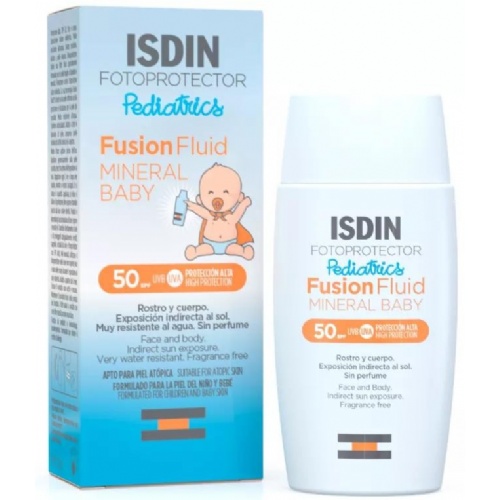 Fotoprotector isdin spf 50 fusion fluid mineral - pediatrics baby (1 envase 50 ml)