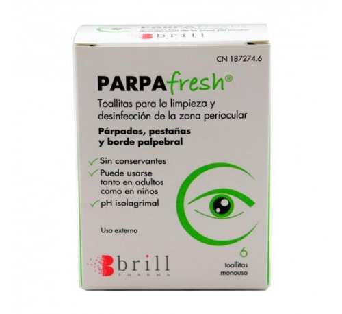 Parpafresh toallitas limpieza parpados (6 toallitas)