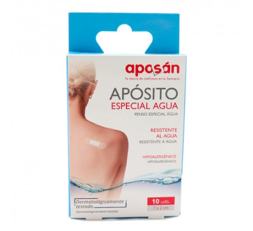 Aposan aposito especial agua - aposito esteril (7 x 2 cm 10 u)