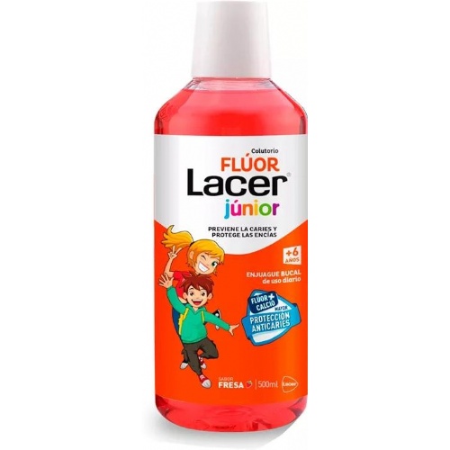 Lacer colutorio fluor diario 0,05 % (1 envase 500 ml sabor fresa)