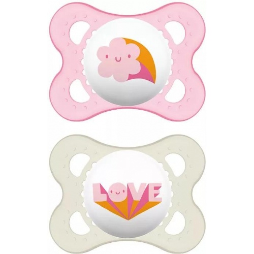 Chupete silicona - mam original (0-6 m pack doble rosa)