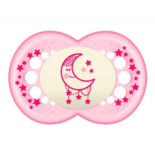 Chupete silicona - mam original night (+ 6 m pack doble rosa)