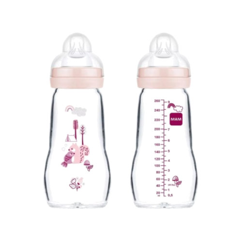 Biberon cristal - mam feel good (+0 meses 1 unidad r 260 ml)