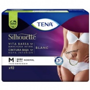 Tena silhouette cintura baja - braga absorb inc orina dia anat (blanco t - med 12 u)