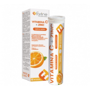 Farline complementos vitamina c y zinc (20 comprimidos efervescentes)
