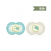 Chupete silicona - mam original night (16+ m 2 u +caja esterilizadora)