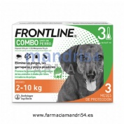 FRONTLINE COMBO 67,00 mg / 60,30 mg SOLUCION SPOT-ON PARA PERROS 2-10 kg