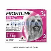 FRONTLINE TRI-ACT 33,8 mg / 252,4 mg SOLUCION SPOT-ON PARA PERROS 2 - 5 kg