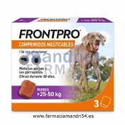 FRONTPRO 136 mg COMPRIMIDOS MASTICABLES PARA PERROS > 25-50 kg