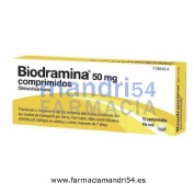 BIODRAMINA 50 mg COMPRIMIDOS , 12 comprimidos