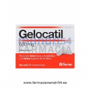 GELOCATIL 650 mg COMPRIMIDOS, 20 comprimidos