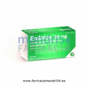 ENDOLEX 25 MG COMPRIMIDOS RECUBIERTOS CON PELICULA , 12 comprimidos (PA/Al/PVC/Al)