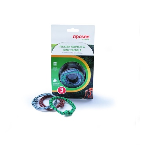 Aposan pulsera aromatica citronela (3 unidades)