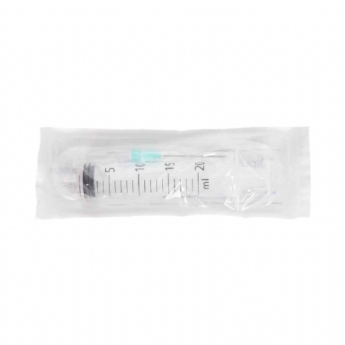 Jeringa de tres cuerpos con aguja - ico ( plus 3 (20 ml central a:0.8 x40g21 1 1/2)