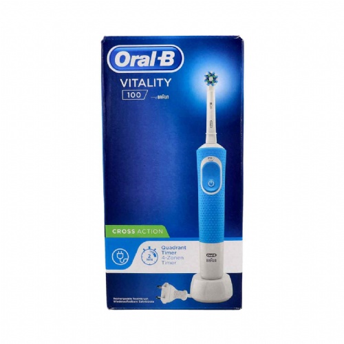 Cepillo dental electrico recargable - oral-b vitality 100 cross action (azul)