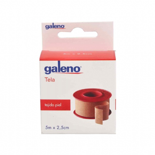 Esparadrapo - galeno tela (1 unidad 5 m x 2,5 cm color piel)