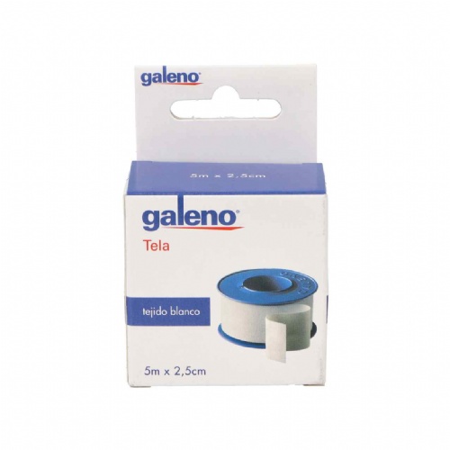 Esparadrapo - galeno tela (1 unidad 5 m x 2,5 cm color blanco)