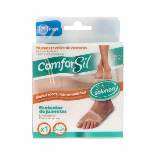 Protector tejido elastico con silicona para juanetes - comforsil (1 unidad talla l cc264l)